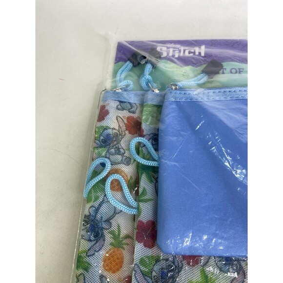 Disney Lilo and Stitch Travel Pouch Bag Set of 3 For Toiletries Cosmetics NEW - Picture 4 of 4